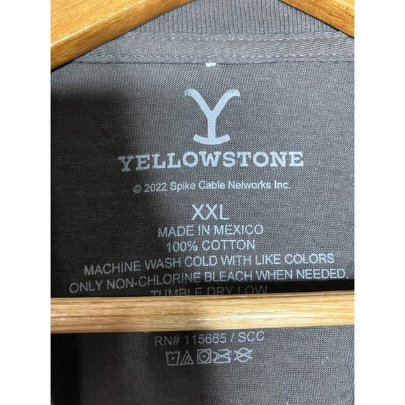 Yellowstone Show Dutton Ranch Montana Men's 2XL Gray T-Shirt - Picture 3 of 5